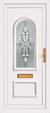 White upvc exterior door
